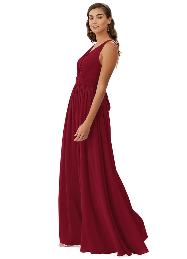 Deep V Neck Backless Bridesmaid Dress