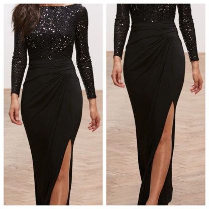 Glitterati Sequins Black Bodycon Dress