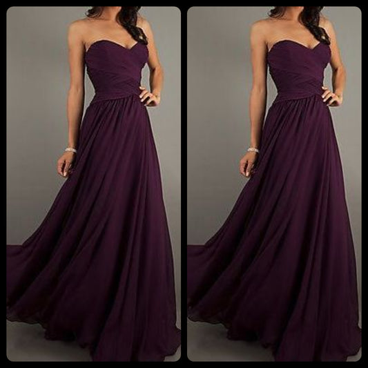 Purple Tube Drape Maxi Dress