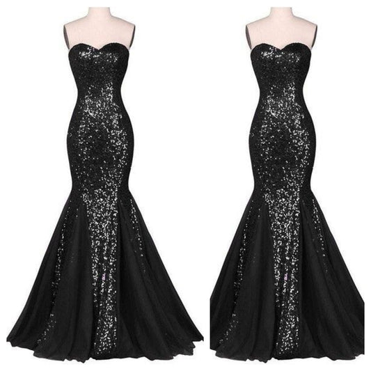 Black Bodycon Sequins Party wear Gown