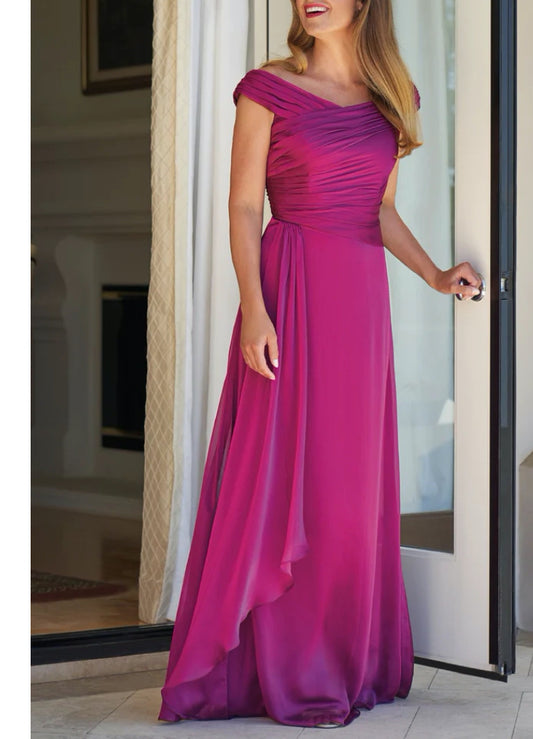 Burgundy Cross Drape Satin Maxi Dress
