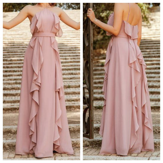 Pink Wonder Ruffles Maxi Dress