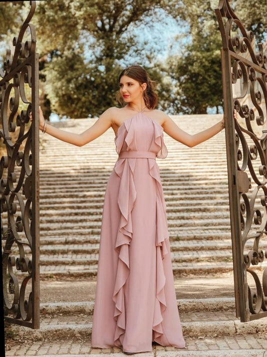 Pink Wonder Ruffles Maxi Dress