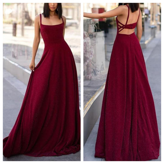 Maroon Flared Backless Wonder Maxi Dress