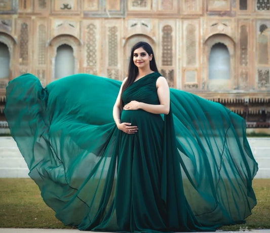 Emerald Green Mega Trail Maternity Customised Gown