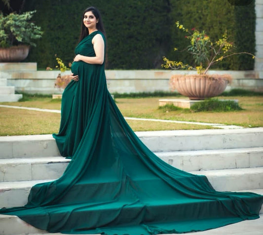 Emerald Green Mega Trail Maternity Customised Gown