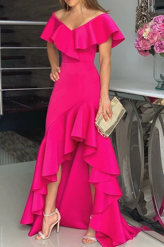 Hot Pink Fashion Prom Dress