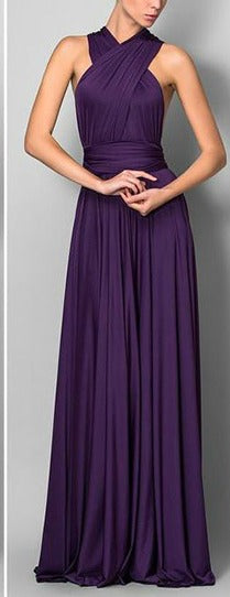 Purple Draped Maxi Dress