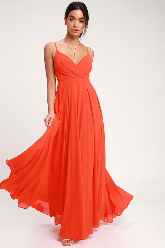 All About Love Orange Maxi Dress