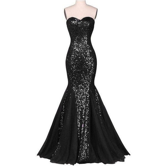 Black Bodycon Sequins Party wear Gown
