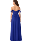 Off Shoulder Drape Knot Bridesmaid Dress