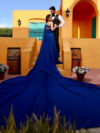 Royal Blue Pre wedding Mega Trail Gown