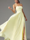 Long Square-Neck Formal Prom Dress