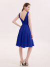 Royal Blue V Drape Midi Dress