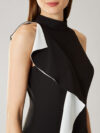 Black and White Ruffle Frill Maxi Dress