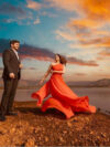 Orange One Shoulder Mega Trail Gown