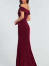 Maroon Off Shoulder Burgundy Bodycon Maxi Dress