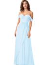 Off Shoulder Drape Knot Bridesmaid Dress