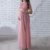 Onion Pink Vertical Drape Maternity Dress with belt