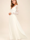 Awaken My Love White Long Sleeve Lace Maxi Dress