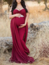 Maternity Off Shoulder Black Gown For Photography