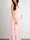 Photoshoot Gown With Chiffon Waves