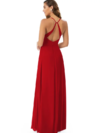 Cross Backless Flared Maxi Dress with slit