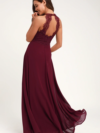 Dance All Evening Burgundy Lace Maxi Dress