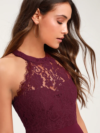 Dance All Evening Burgundy Lace Maxi Dress