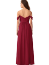 Off Shoulder Drape Knot Bridesmaid Dress