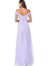 Lilac Off Shoulder Maxi and Evening Dress with slit