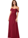 Off Shoulder Drape Knot Bridesmaid Dress