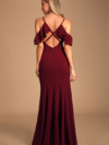 Forever Smitten Burgundy Cold-Shoulder Maxi Dress