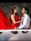 Red One Shoulder Mega Trail Gown