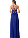 Cross Back Bridesmaid Dress with Slit