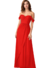 Off Shoulder Drape Knot Bridesmaid Dress