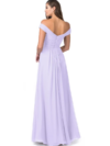 Lilac Off Shoulder Maxi and Evening Dress with slit