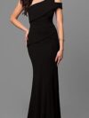 Black One Sleeve Cold Shoulder Dress
