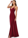 Cross Backless Flared Maxi Dress with slit