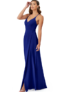 Cross Backless Flared Maxi Dress with slit
