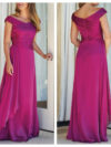 Burgundy Cross Drape Satin Maxi Dress