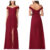 Maroon off shoulder Maxi Dress with slit