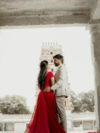 Prewedding Double Draped Mega Trail Gown