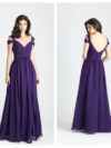 Purple Fairy Tale Multiple Layered Off Shoulder Gown