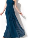 Teal Green One Shoulder Maxi Dress