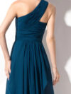 Teal Green One Shoulder Maxi Dress