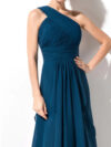 Teal Green One Shoulder Maxi Dress