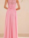 Pink Lace Sleeveless Bustier Dress