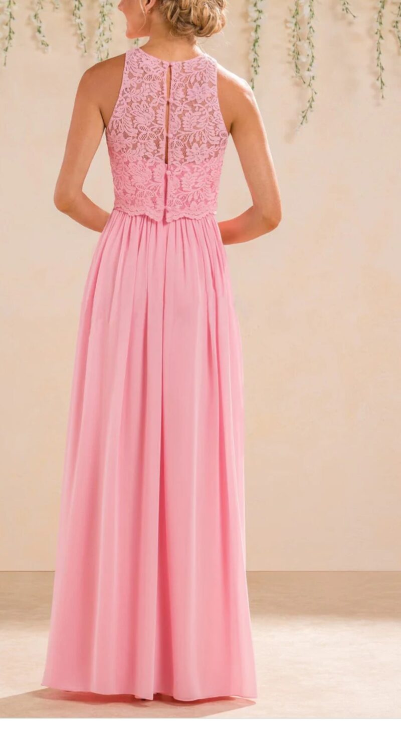 Pink Lace Sleeveless Bustier Dress