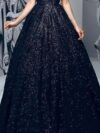 Black Sequins Ballroom Gown